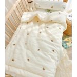  Korean Pure Cotton Baby Blanket Cartoon Bear Cream Warm Baby Quilt Four Seasons Newborn Swaddle Wrapped Bedding 1X1.2M