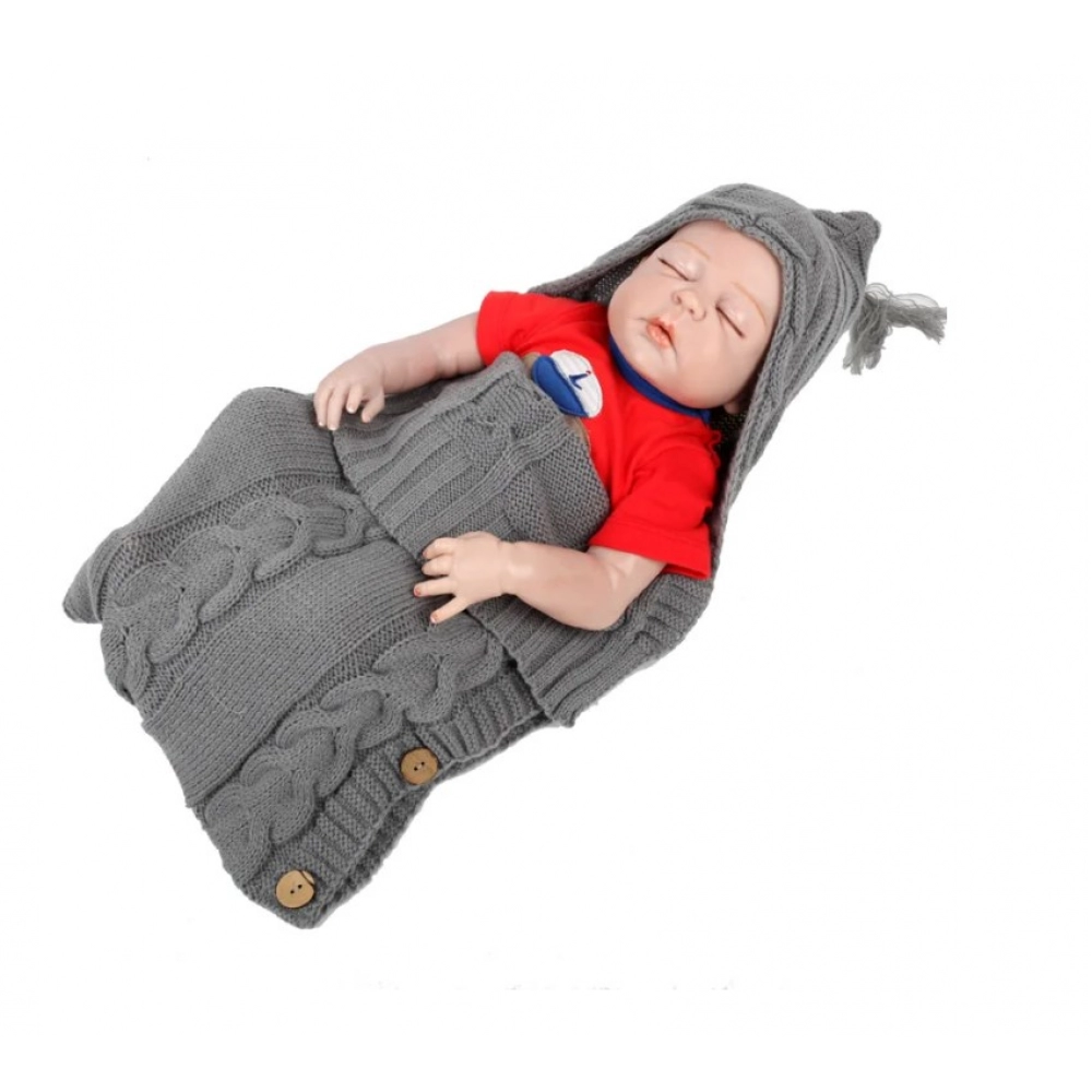 Warm Thick Knitted Baby Robes Sleeping Bag Cute Winter Baby Clothing Sleepwear For Girls Boys Sleeper 0-12 months