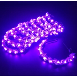 10Pcs LED Women Girl Glow Light Up Headband Bridal Flower Wreath Crown Neon Party Gift Crown Wedding Birthday Luminous Festival