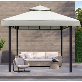 3x3m Canopy Replacement Top Canopy Cover Replacement 118"x118" Double Tiered Gazebo Covers for Yard Patio Garden Canopy Sunshade