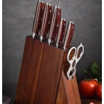 Hezhen Wooden Six-hole Knife Holder Knife Storage Kitchen Accessories Convenient And Practical Draining And Moisture-proof